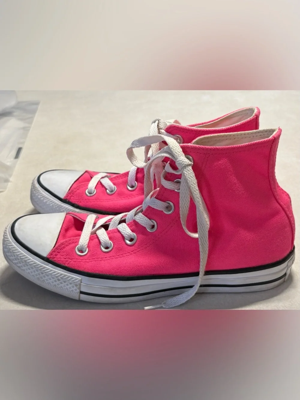 Converse Pink High-Top Canvas Sneakers - Women - Picture 3 of 7